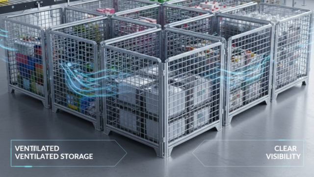 Pojemniki siatkowe – przewiewność i widoczność zawartości